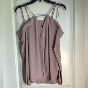 Express long sleeve off the shoulder top